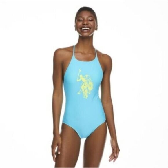 U.S. POLO Assn. - NEW One Piece Swimsuit Pink & Orange Sz XL - Picture 2 of 12